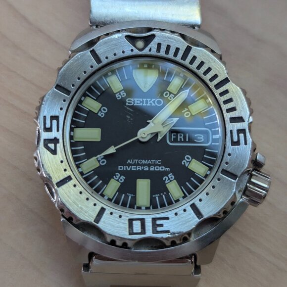 Seiko Monster - Men's Automatic Diver's Stainless Steel Black Dial [SKX779K1] - Picture 1 of 5